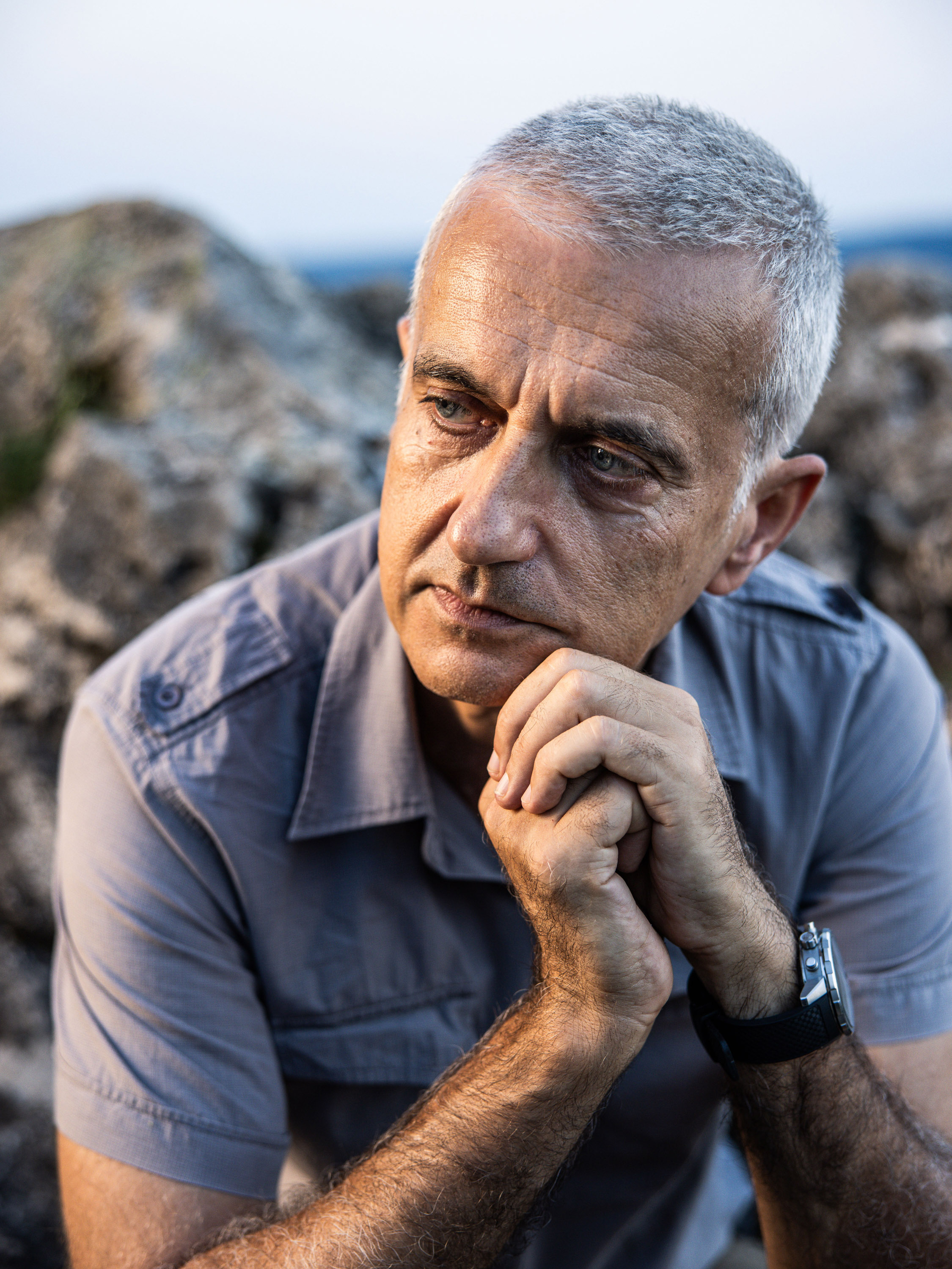 Gabor Domokos in the Buda hills in Budapest, Hungary